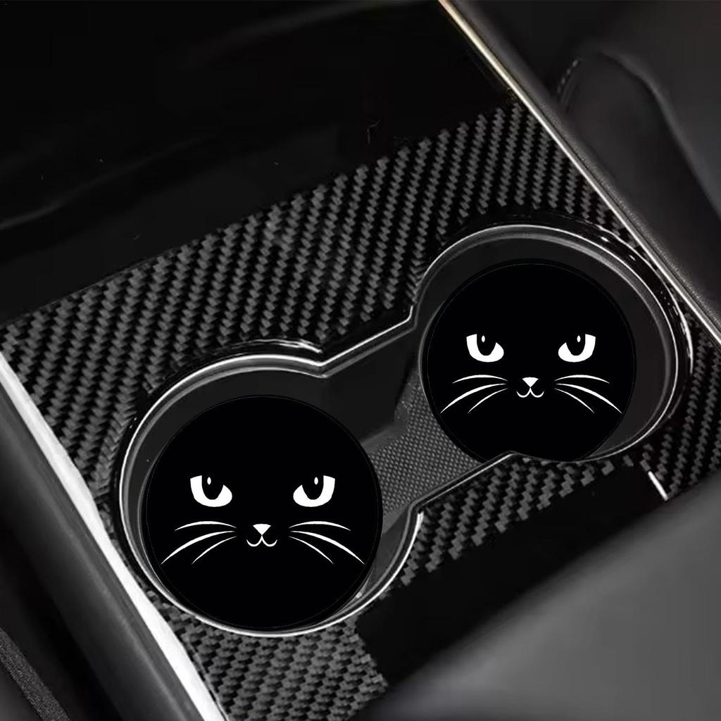 Auto Getränkeuntersetzer, Niedliche Auto Untersetzer, Rutschfeste Becherhaltermatte - Niedliche Autodekoration