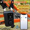 Lucchetto Intelligente Wireless Antifurto Catena in Rame Lucchetto a Catenaccio Impermeabile IP55 Catena da 80cm Allarme 110dB Biciclette/Motociclette/Monopattini Elettrici App