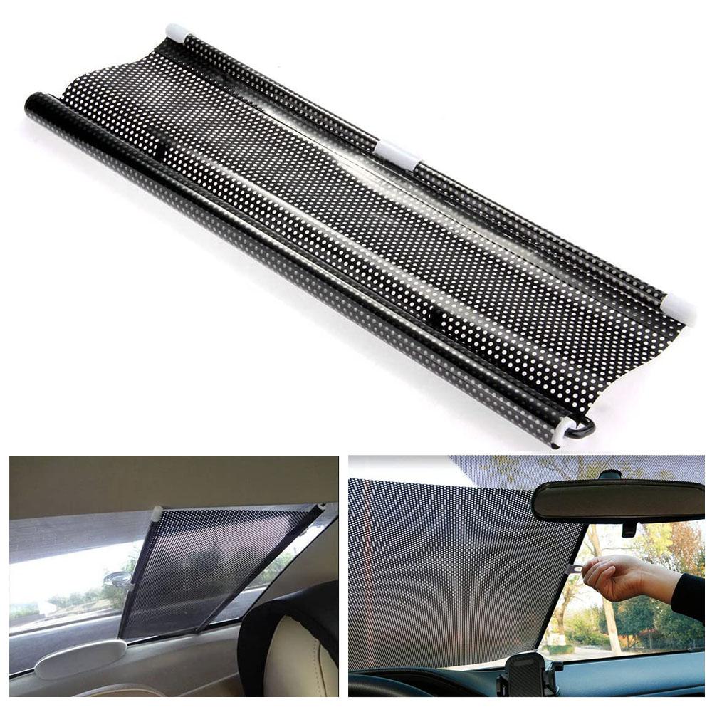 Universal Window Roller Sun Shade Screen Cover Blind Foldable Car Front Rear Side Windshield Suction Cup Sunshade Sheet Curtain
