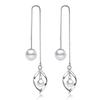 Tassel Pearl Earrings Long Tassel Temperament Versatile Ear Cable Twisted Pearl Ear Cable Women's Style