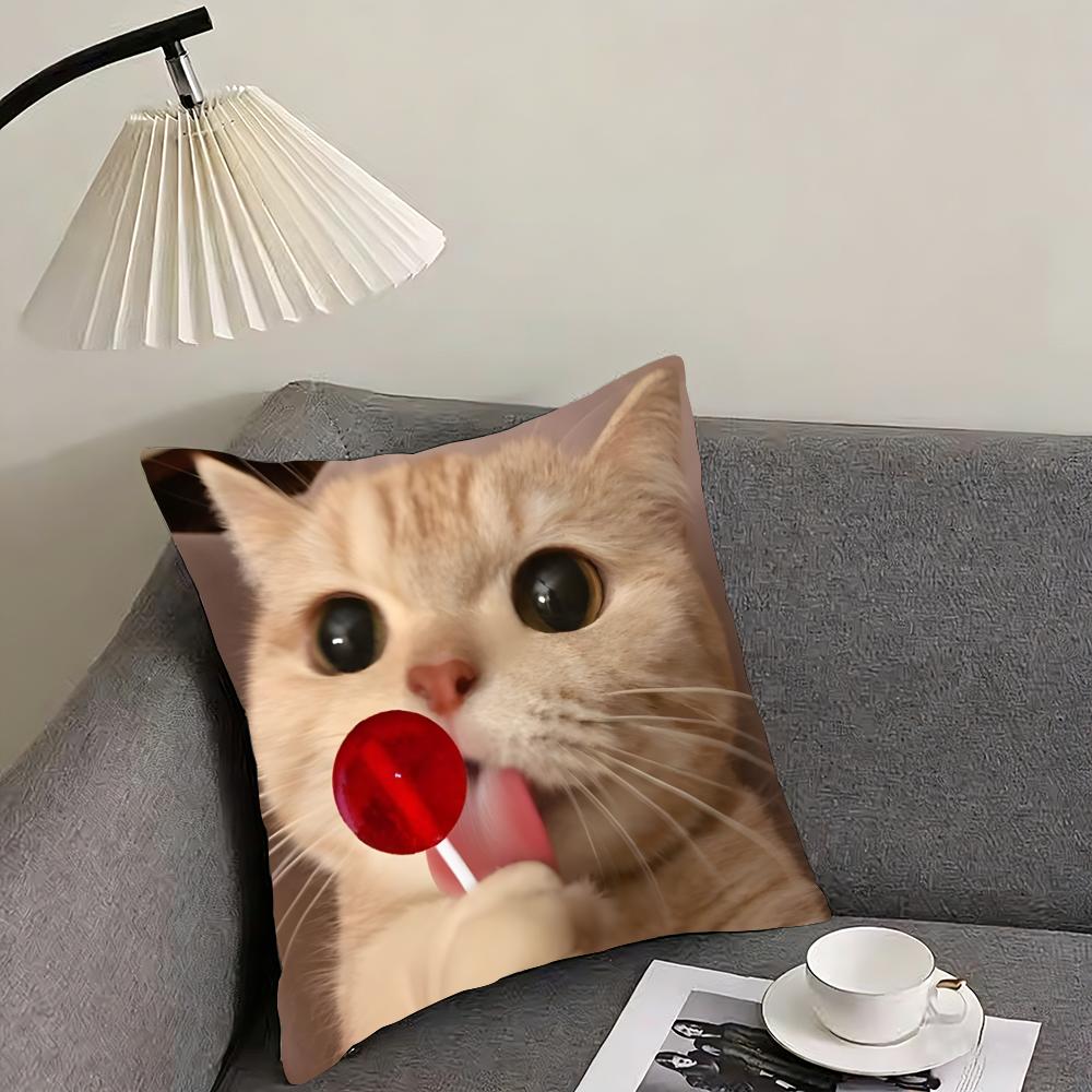 Cute Pet Animal Cushion Cover Reversible Plush Pillow Cover – For car, sofa, bedroom, perfect as a gift.