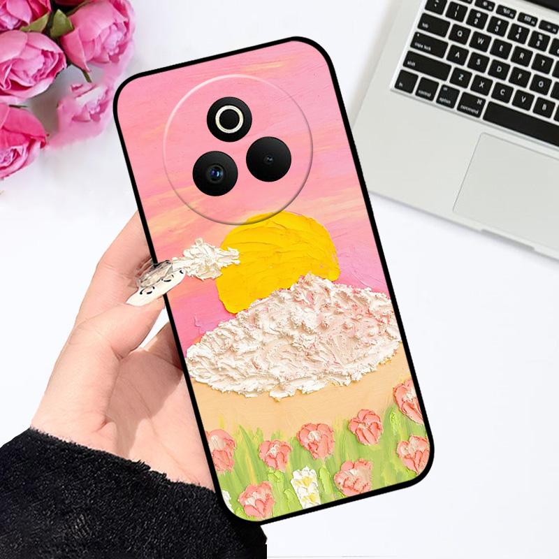 Case For Oppo Realme P3 Pro 5G Fashion Color Painted Silicone Soft Phone Cover For Realme P 3 Pro 5G Shockproof Bumper Shells