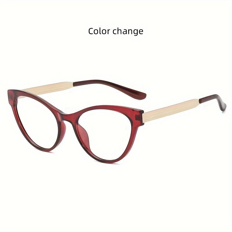 

1Pcs New Ultra-Light Metal Cat S Eye Frame Men S And Women S Fashion Day And Night Use Color-Changing Anti-Blue Light Glasses
