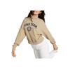 Puma Solid Color Logo Print High Collar Long Sleeve Sweatshirt Women Tops Camel 539271-67