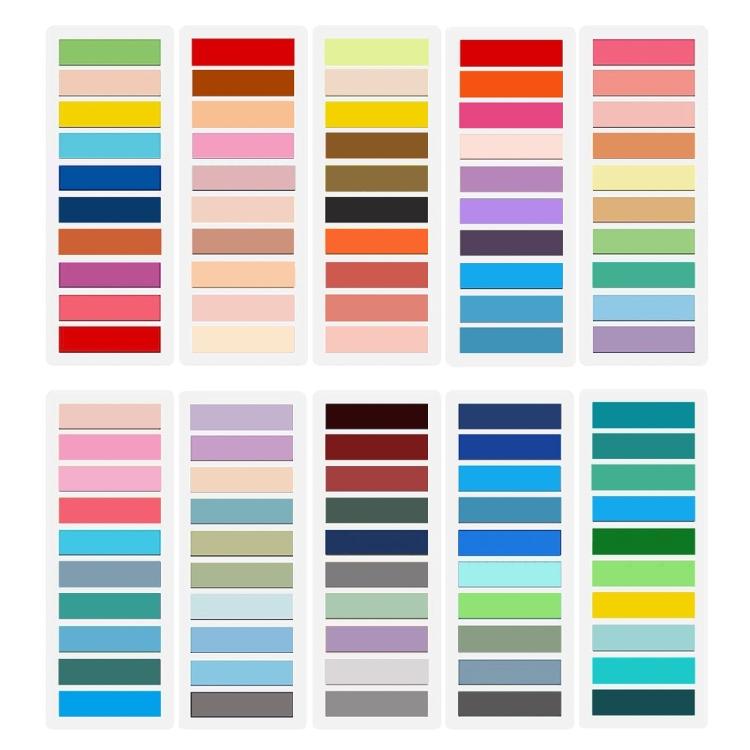 

2000-4200Pcs Index Tabs with Binder Ruler Sticky Note Colorful Index Labels for Planner Notebook Calendar Laptop