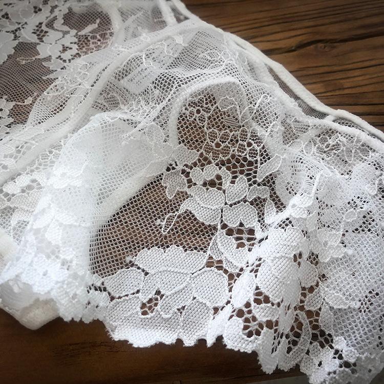 Low Waist Underpant Lace Sexy Perspective Briefs Bag Hip Breathable Ladies Panties