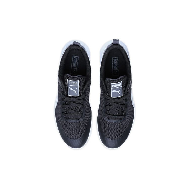 Puma Trax Lace-Up Mesh Fabric Non-Slip Breathable Low-Top Running Shoes Unisex Sneakers Black White 362543-01