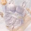 Small Chest Push-up Anti-sagging Lace Underwear Top Lift Thin Strapless Invisible Non-slip Bra Set