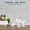 Cartoon-Einhorn-Sparschwein, transparente Geldspardosen, Münzbank, Kindergeburtstagsgeschenke, Heimdekoration