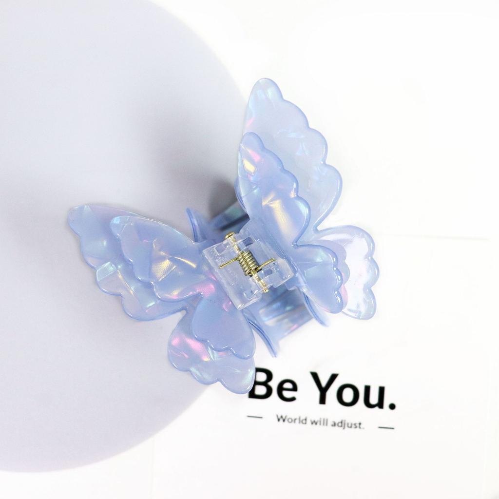 UXSL Bunte Doppelschichtige Schmetterlings-Haarklammern für Frauen Mädchen Süße Haarspange Styling-Werkzeuge Haarnadel Acetat Haarspange Kopfschmuck