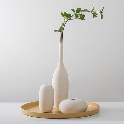1pc witte keramische vaas, bloemenvaas minimalistische stijl voor moderne tafelplank woondecoratie, geschikt voor open haard slaapkamer woonkamer centerpieces bureau