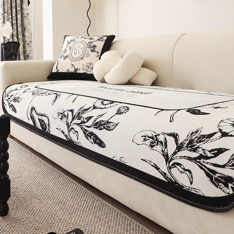 Winter Britischer Retro-Stil Sofakissen Leichter Luxus Hochwertiges Sofa Handtuchbezug Tuch Rutschfestes Sofakissen