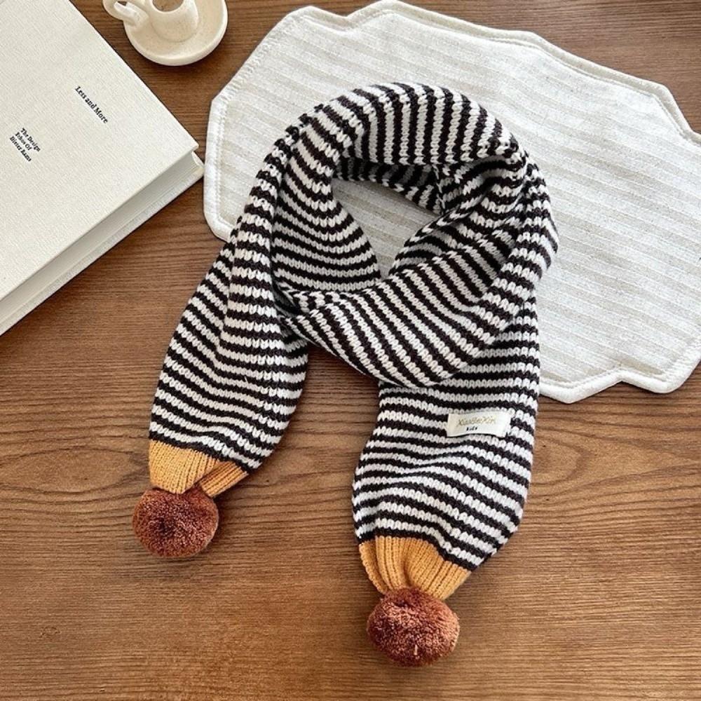 Thick Warm Knit Knit Striped Scarf Striped Pattern Toddler Scarf  Winter Outdoor Play