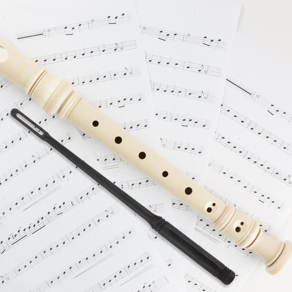 Ibasenice Cleaning Rod for Wind Instruments (Trumpet, Trombone, Euphonium, Flute, Piccolo) - Cleaning and Maintenance - ABS Plastic - Black - 26cm