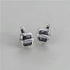 Fashion Men's and Women's Earrings Lucky Luck Square Diamond Earrings High-end Sense Versatile Stud Earrings Simple