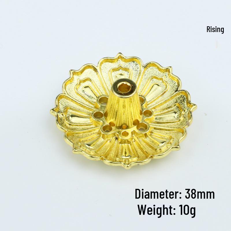 Lotus Alloy Multi-Hole Incense Holder and Burner Tray - Ornamental Incense Diffuser for Sticks