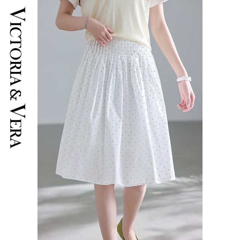 

VICTORIA&VERA Polka Dot Pleated A-Line Skirt XL