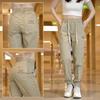 Dámské ledové hedvábné cargo joggery - Letní slim fit, elastické, všestranné, ležérní běžecké kalhoty