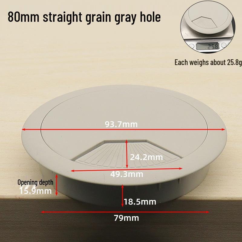 Diswei Desktop Cable Organizer Box, Round Plastic Wire Grommet for Office and Home Desk Management