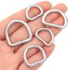 10-20pcs Metal D Ring Adjustable Buckle Clasp For Webbing Backpacks Straps Bags Cat Dog Collar Chain Buckles DIY Accessorie