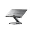 Rotatable Vertical Tablet Laptop Stand with Elevated Cooling and Enhanced 6-in-1 Docking Station