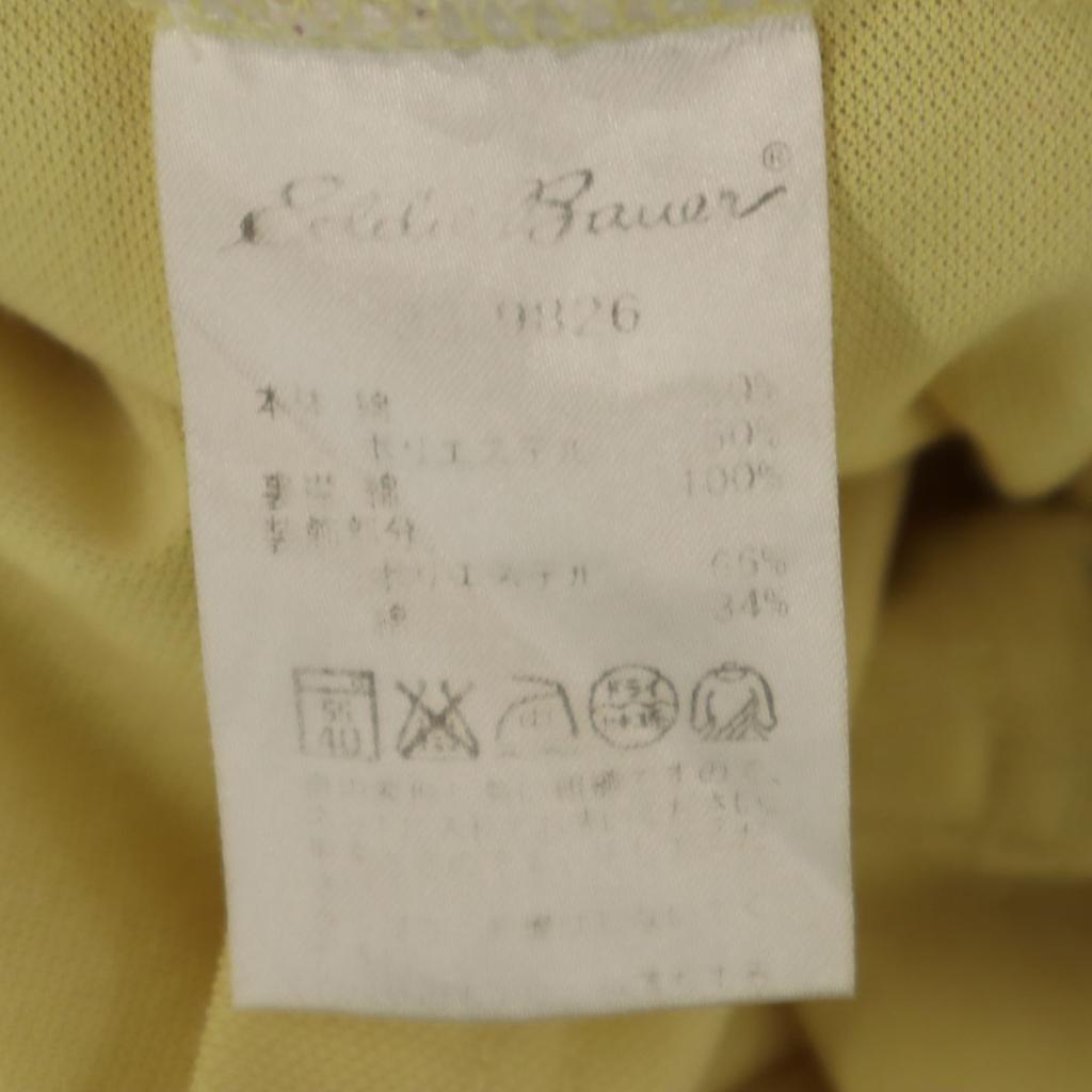 EDDIE BAUER Kurzarm Skipper Farbe Polohemd M Gelb Outdoor Herren Gebraucht