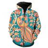 3D Digital Print Hooded Zip-Up Oversized Casual Sweatshirt Men Loose Fit Streetwear
