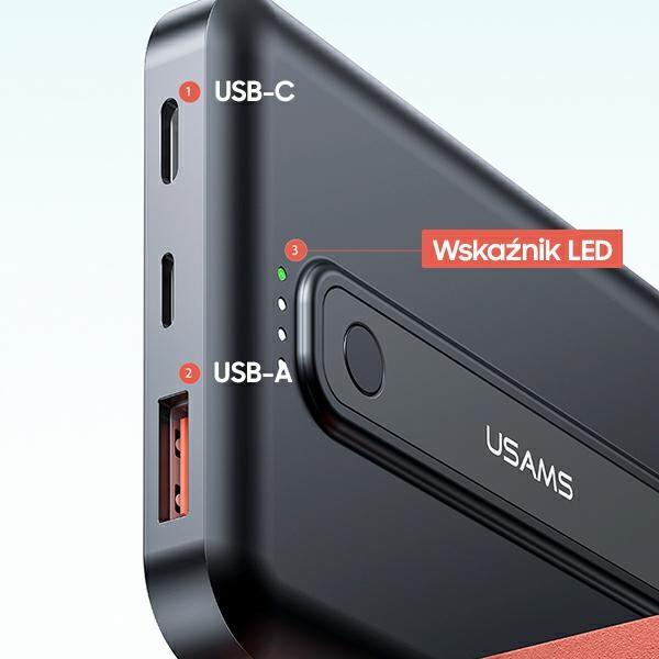 Powerbank USAMS PB64 10000mAh 20W QC3.0 Power Delivery MagSafe Czarny
