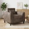 Armchair Dark Gray Faux Suede