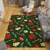 1Pc Christmas Candy Cane Rug Office Carpet Indoor Outdoor Doormat Nonslip Soft And Comfortable Living Room Christmas Halloween Gift D91815