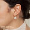 EMANCO Stainless Steel Pearl Drop Earrings Minimalist Style with Baroque Pearl Elements, Ideal for Daily Commute Chic Jewelry