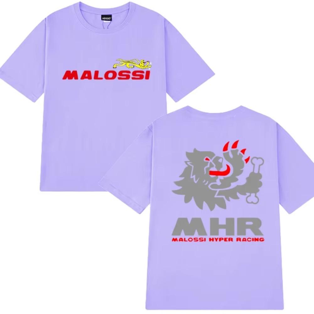 2025 New In Malossi Theme Double Sided Printed Short Sleeve T-shirts Men Women Harajuku Oversized  T Shirt Unisex  Tops