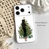Christmas Tree Girl GiftS Frosted Clear Magnetic Case for iPhone 17,16,15,14,13,12,11 Pro,Max,Plus,Mini,Air,E