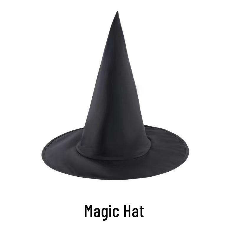 Black Magic Halloween Wizard Hat - Harry Potter Parody Witch Hat