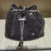 2026 Womens Crystal-Embellished Crossbody Bag Fringe Detail Small Square Shoulder No Top Handle
