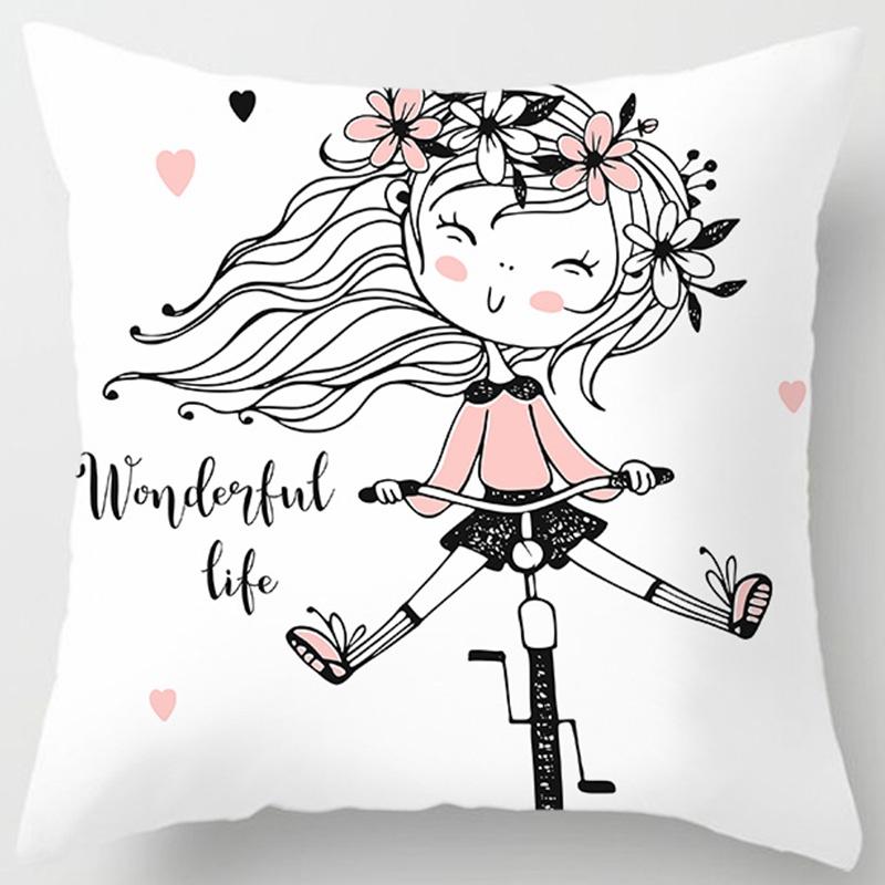 Love Birthday Girl Series Pillow Gift Home Office Decoration Pillow Bedroom Sofa Car Cushion Cover
