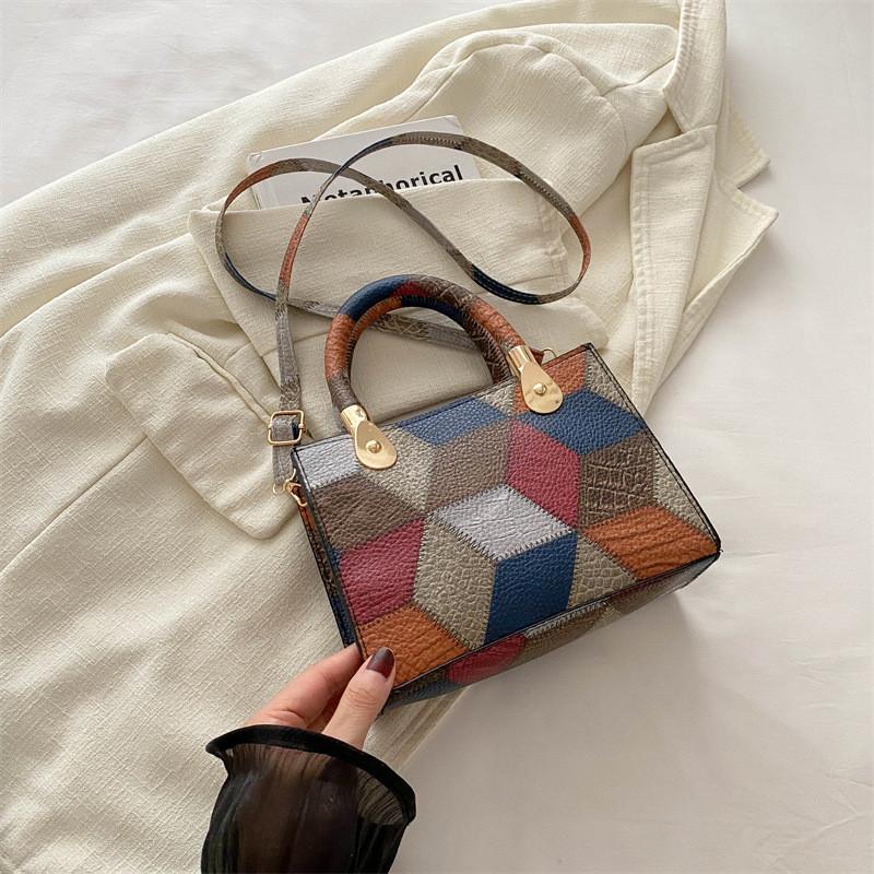 

Chic Versatile Small Square Purse In Blue Red And Brown For Everyday Use And Style синий