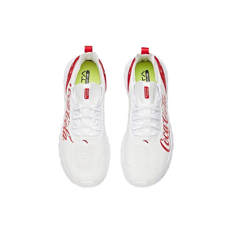 Coca-Cola X Anta Training Series Shock Absorption Non-Slip Durable Low-Top Training Shoes Men Sneaker White Red 112027712-1