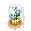 Exhibition Booth Brick Micro Diamond Block Flower Carnation Feverfew Lotus Kapok Jasmine Morning Glory Nanobrick Toys For Girls