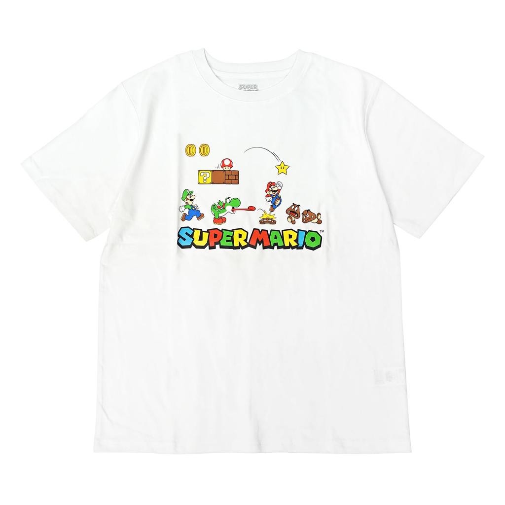 FinePlus Super Mario Stage Short Sleeve T-Shirt, Mario, Luigi, Yoshi
