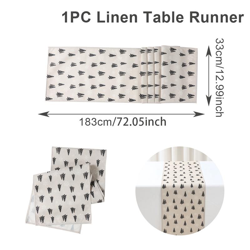 Christmas Table Runner Christmas Decorations for Home 2024 Xmas Party Decoration Ornaments Navidad Natal New Year Gifts 2025