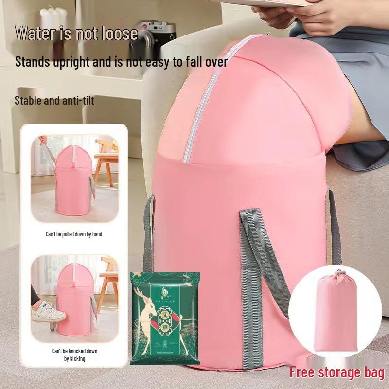 Portable Foldable Foot Bath Basin - Oxford Cloth, Insulated, for Travel or Dormitory Use
