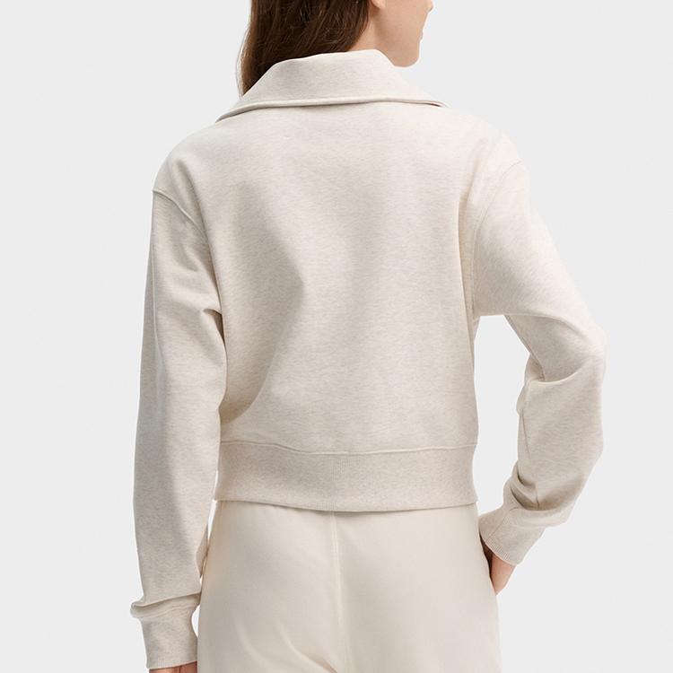 Fila Fashion Comfortable Pullover Letter Logo American Casual Loose Long Sleeve Half Zipper Sweatshirt Women Sweatshirt F11W439212FLM