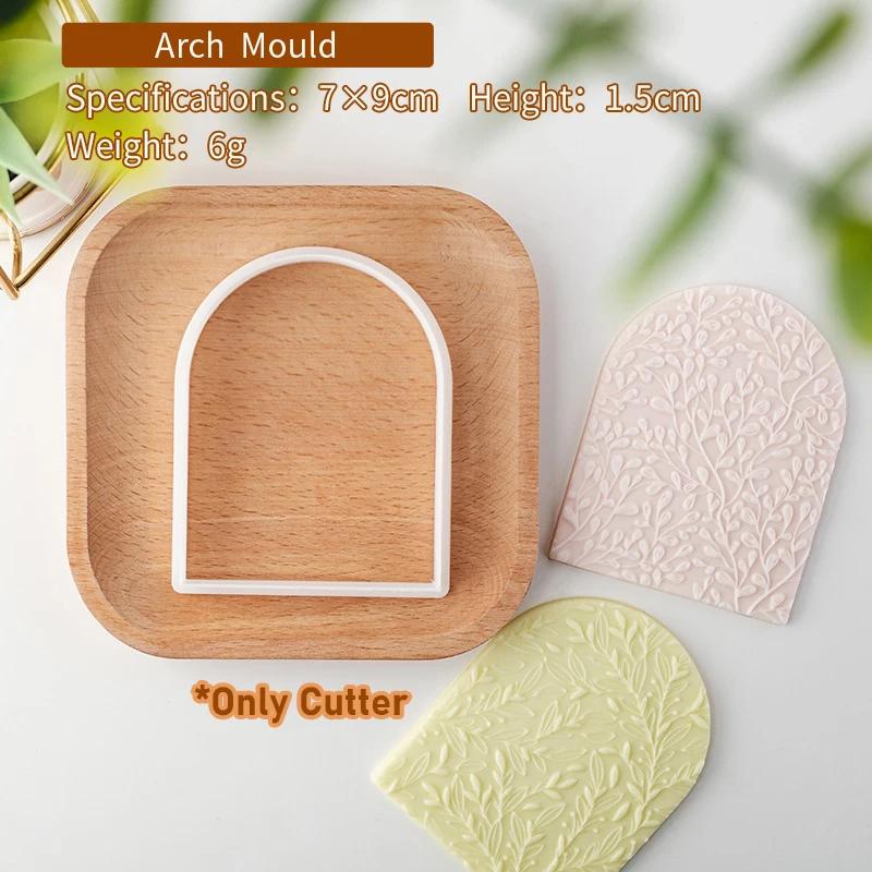 

Leaf Flower Vine Green Plants Texture Fondant Cookie Cutter Stamp Biscuit Embosser Mold Lace Arched Dessert Cake Decorating Tool