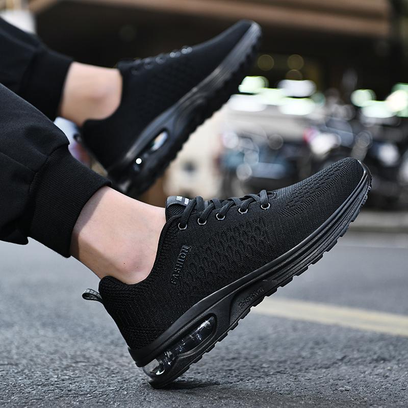 38-47 Men's Black Sneakers Summer Breathable Running Shoes Casual Shoes Sneakers Women's Large Size Sneakers