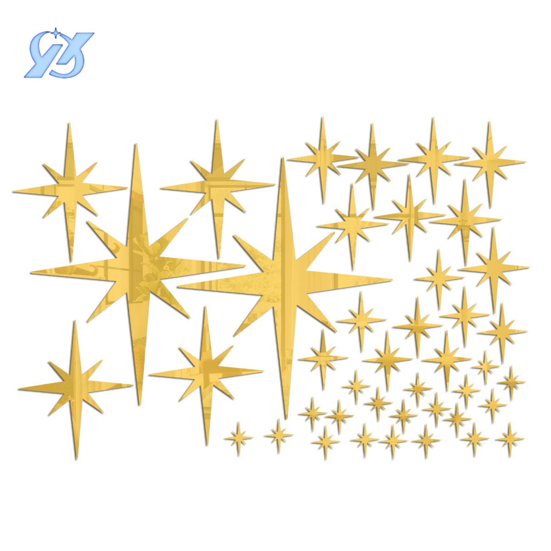 

Звездное зеркало акриловые настенные наклейки настенный фон украшение трехмерный макет гостиная спальня наклейки