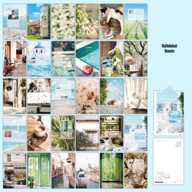 Unfinished Symphony Scenic Greeting Card: Desktop Decoration & Message Card