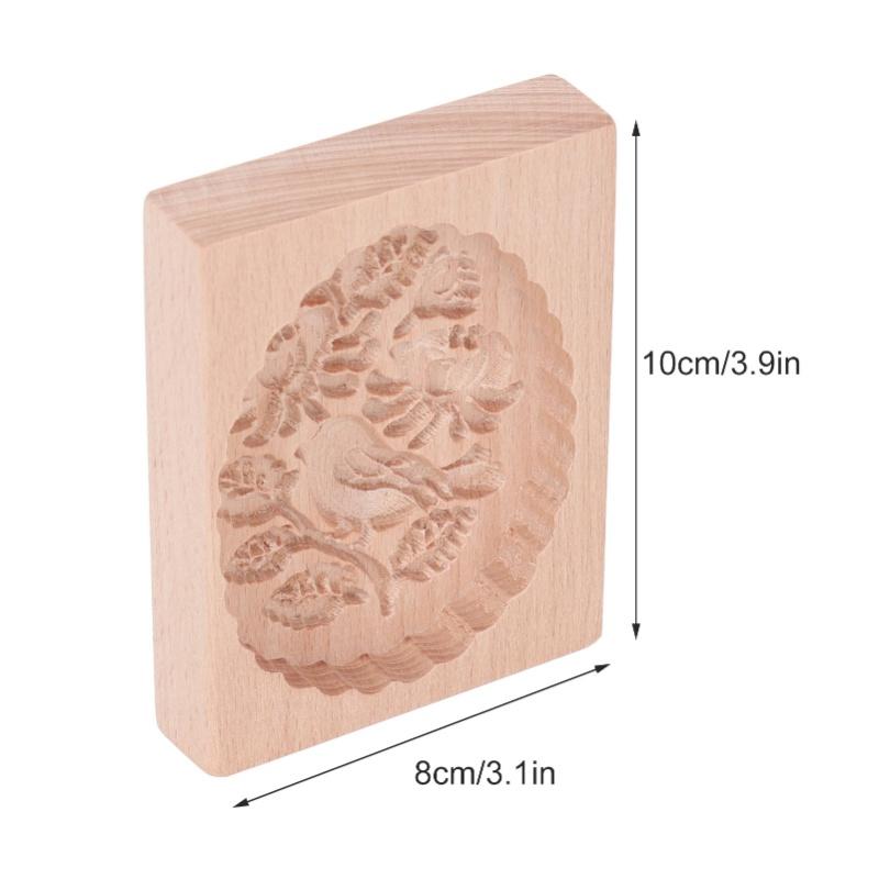 Animal Cookie Mold Lovely Vivid Wooden Biscuit Press Stamp Easy Demoulding Smoothly Cookie Mold Titmouse