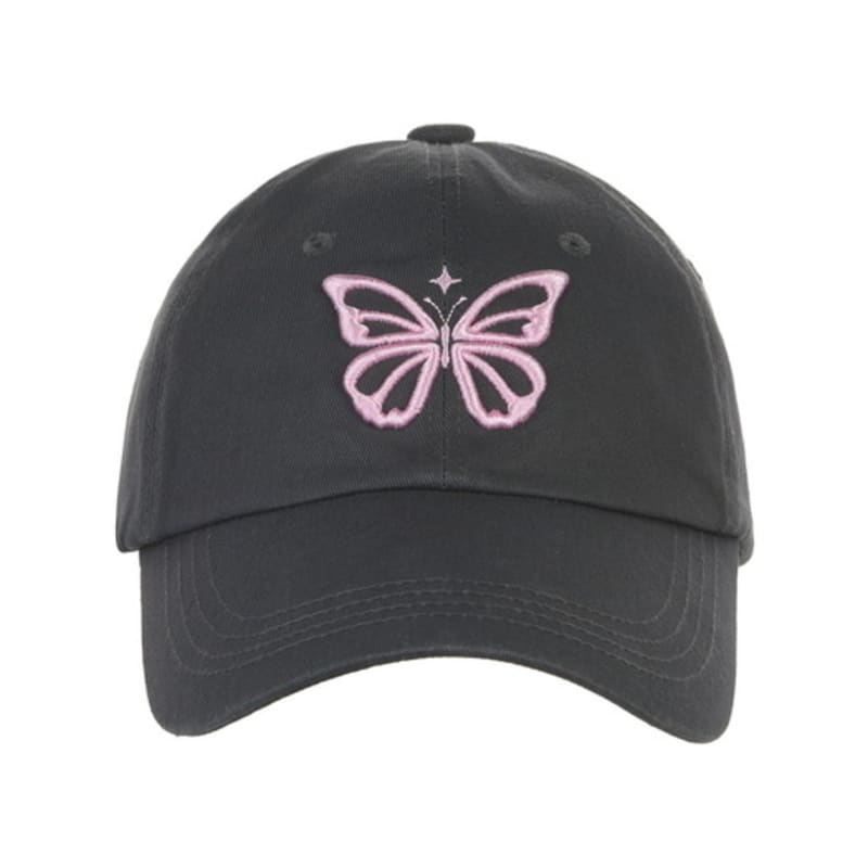 

NICK&NICOLE VINTAGE BUTTERFLY BLINK BALL cap_CHARCOAL FREE