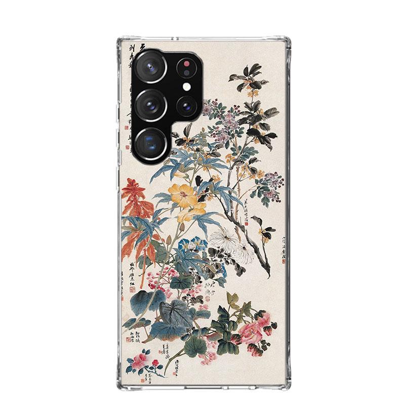 Chinese Style ink Painting Art Phone Case For Samsung Galaxy S26 S25 Edge S24 S23 FE S22 Ultra S21 Plus S20 + Fundas Cover Coque